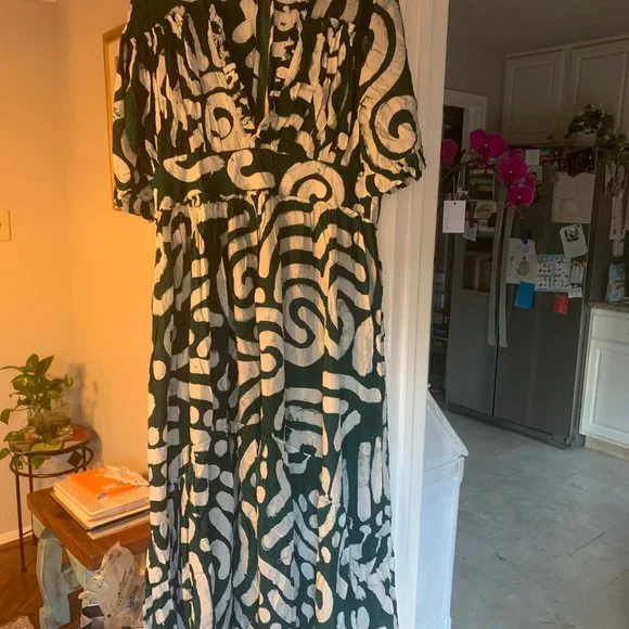 Neiman Marcus Busayo Tomi Fluid Dress XXL - Hand-Drawn Batik Cotton - never worn - Picture 3 of 8